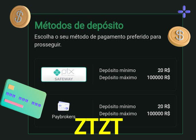 O cassino ZTZT oferece uma grande variedade de métodos de pagamento