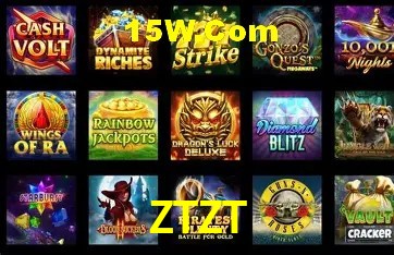 Tela de boas-vindas e lobby de jogos do aplicativo ZTZT